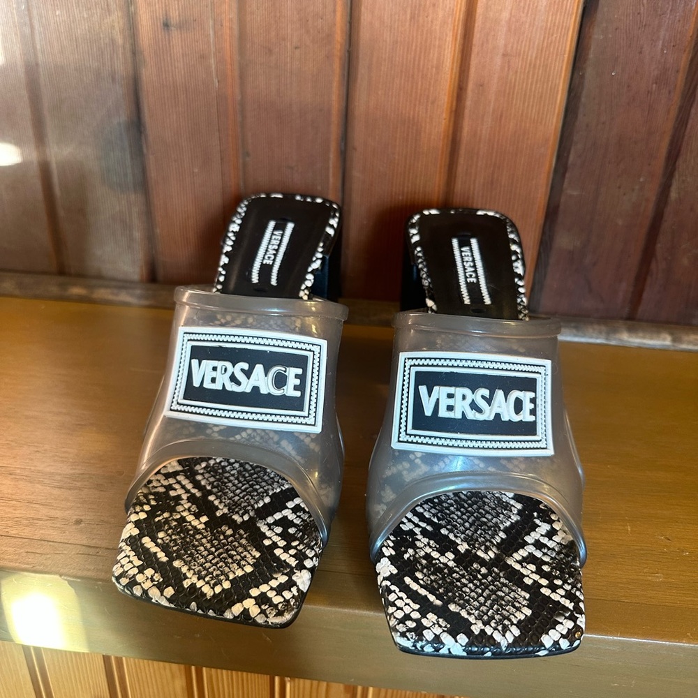 Vintage Versace Y2K style jelly logo